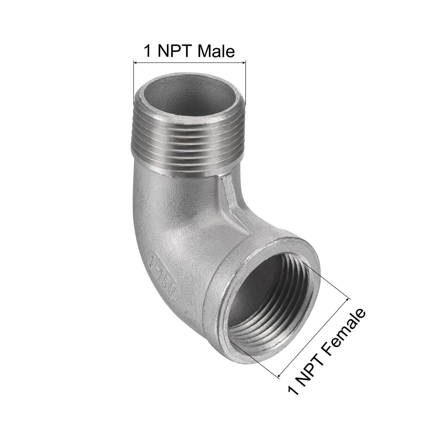 Harfington Pipe Fitting Elbow NPT Male to Female Thread Hose Connector Adapter 304 Stainless Steel
