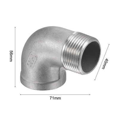 Harfington Pipe Fitting Elbow NPT Male to Female Thread Hose Connector Adapter 304 Stainless Steel