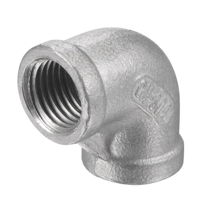 Harfington Pipe Fittings Elbow NPT Female Thread Hose Connector Adapter 304 Stainless Steel