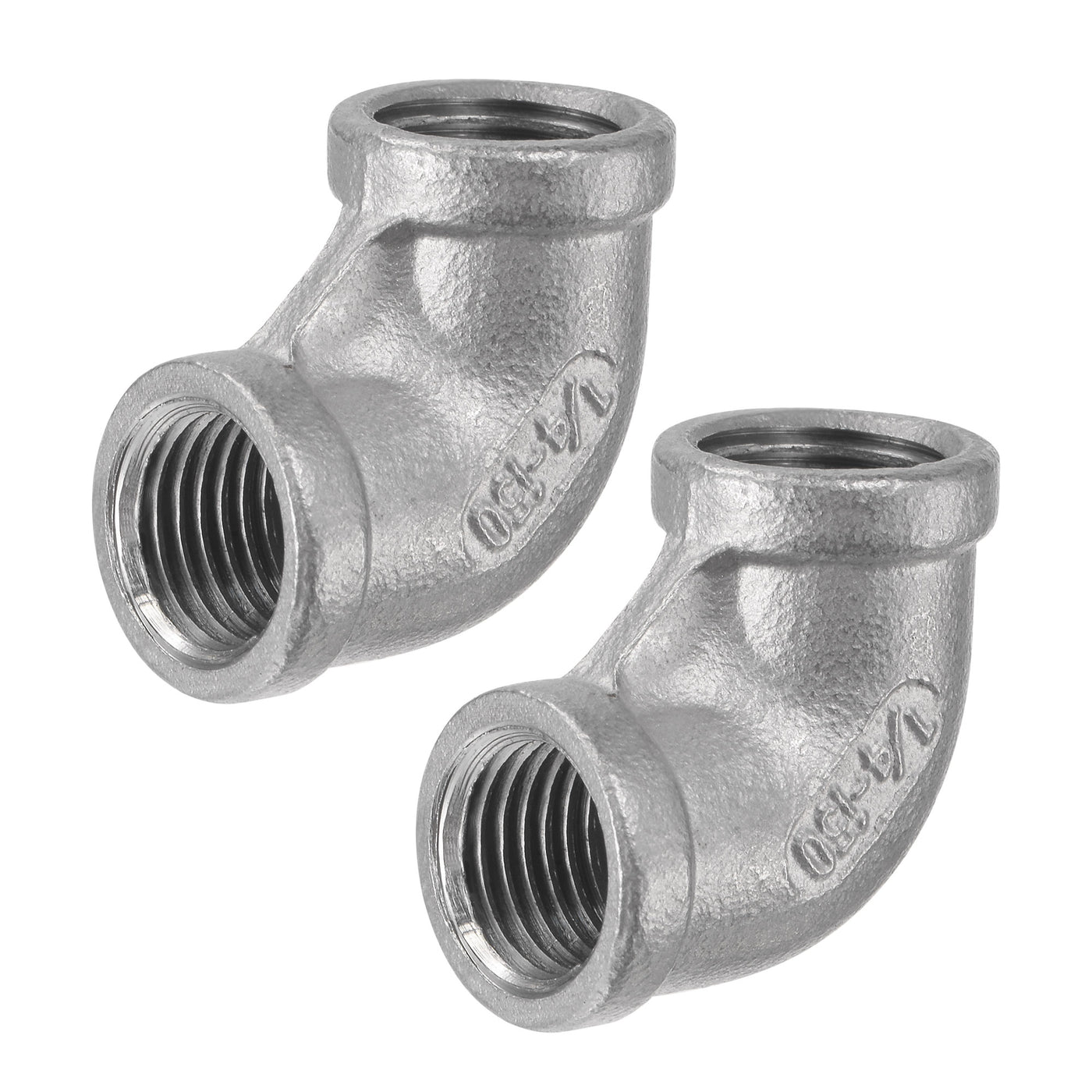 Harfington Pipe Fittings Elbow NPT Female Thread Hose Connector Adapter 304 Stainless Steel