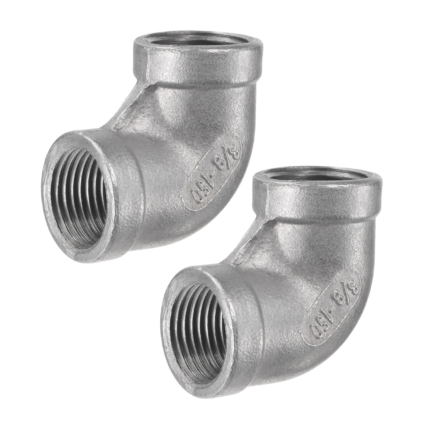 Harfington Pipe Fittings Elbow NPT Female Thread Hose Connector Adapter 304 Stainless Steel