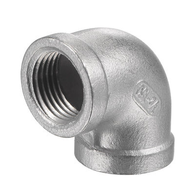 Harfington Pipe Fittings Elbow NPT Female Thread Hose Connector Adapter 304 Stainless Steel