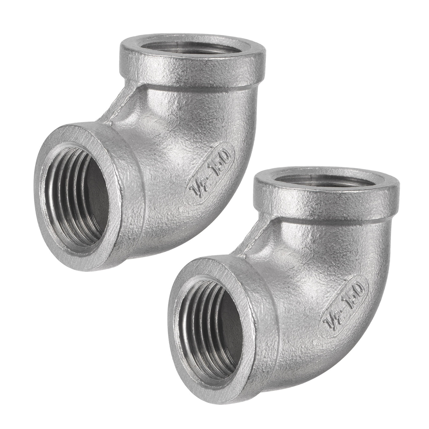 Harfington Pipe Fittings Elbow NPT Female Thread Hose Connector Adapter 304 Stainless Steel