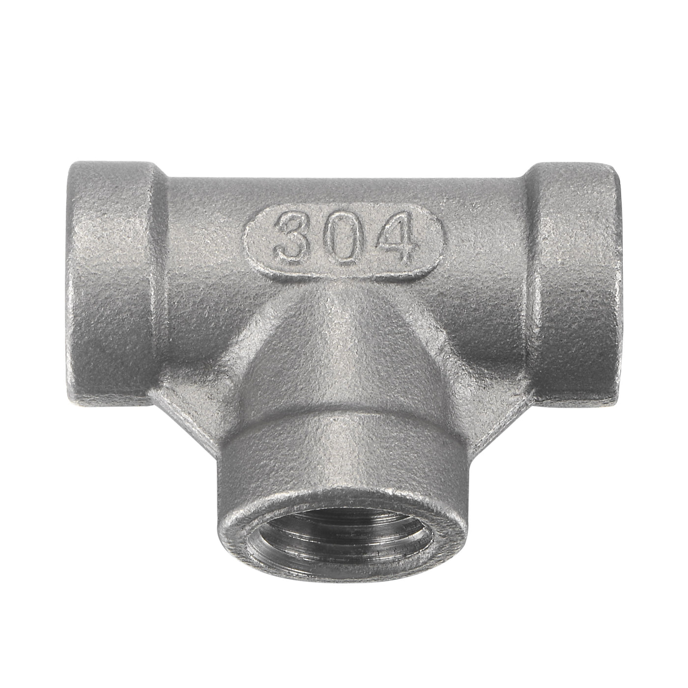Harfington Pipe Fitting Tee NPT Female Thread Hose Connector Adapter, 304 Stainless Steel