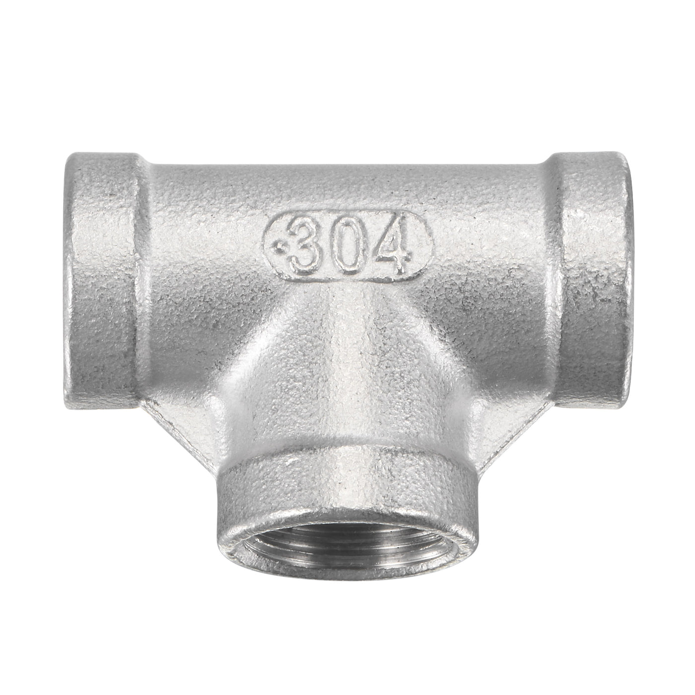 Harfington Pipe Fitting Tee NPT Female Thread Hose Connector Adapter, 304 Stainless Steel
