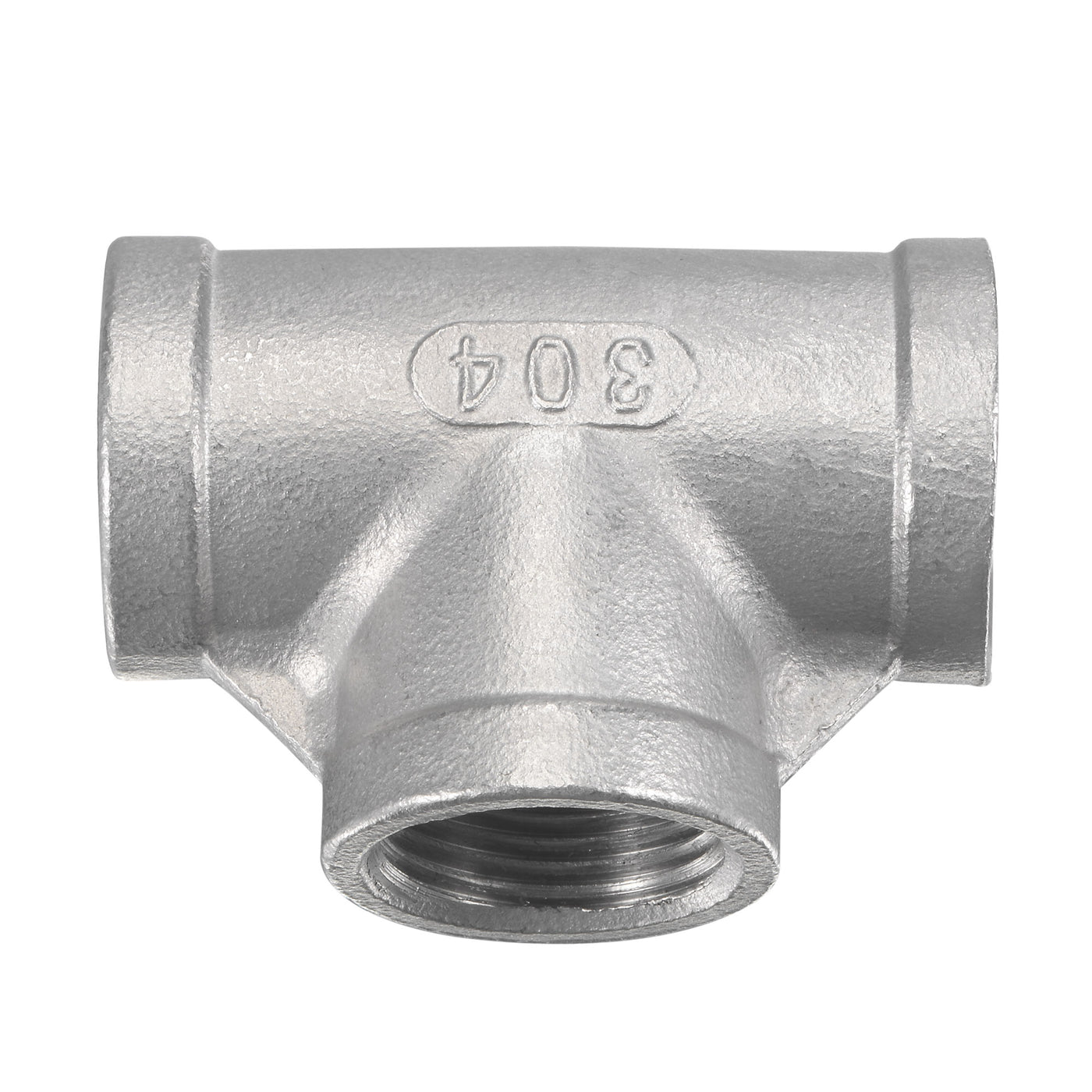 Harfington Pipe Fitting Tee NPT Female Thread Hose Connector Adapter 304 Stainless Steel