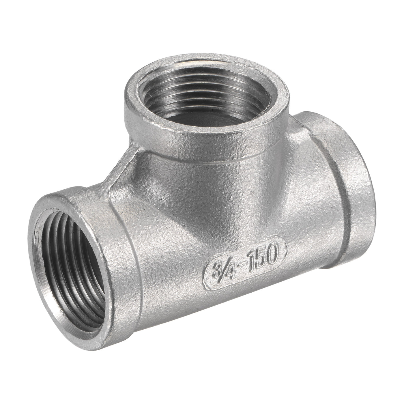 Harfington Pipe Fitting Tee NPT Female Thread Hose Connector Adapter 304 Stainless Steel