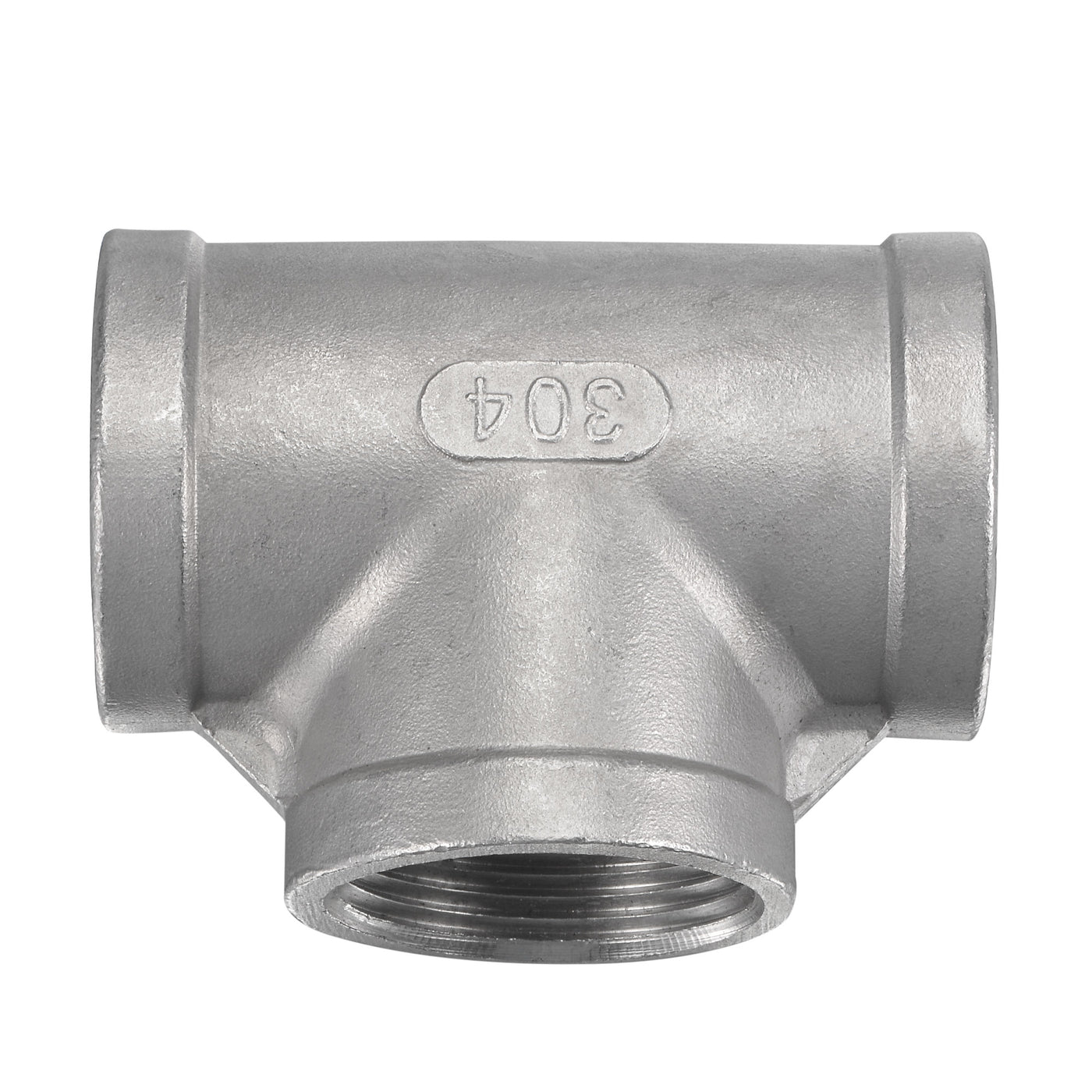 Harfington Pipe Fitting Tee NPT Female Thread Hose Connector Adapter 304 Stainless Steel
