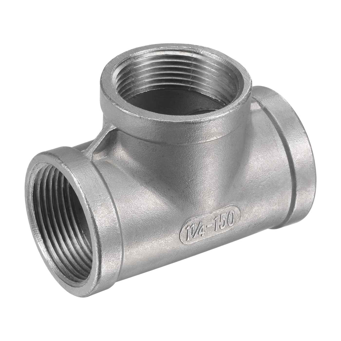 Harfington Pipe Fitting Tee NPT Female Thread Hose Connector Adapter 304 Stainless Steel