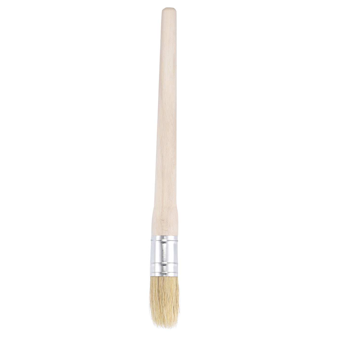 Harfington Round Paint Brush 10" Length 0.8" Dia Natural Bristle with Wood Handle for Painting Wall, Furniture, DIY Art Crafts