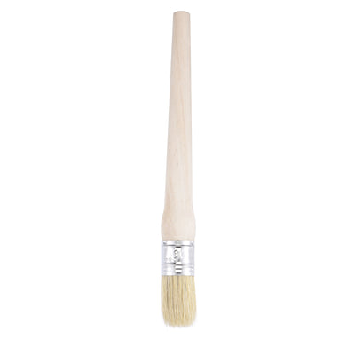 Harfington Round Paint Brush 10" Length 1" Dia Natural Bristle with Wood Handle for Painting Wall, Furniture, DIY Art Crafts