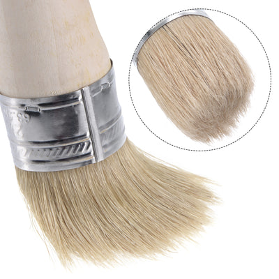 Harfington Round Paint Brush 10" Length 1.6" Dia Natural Bristle with Wood Handle for Painting Wall, Furniture, DIY Art Crafts