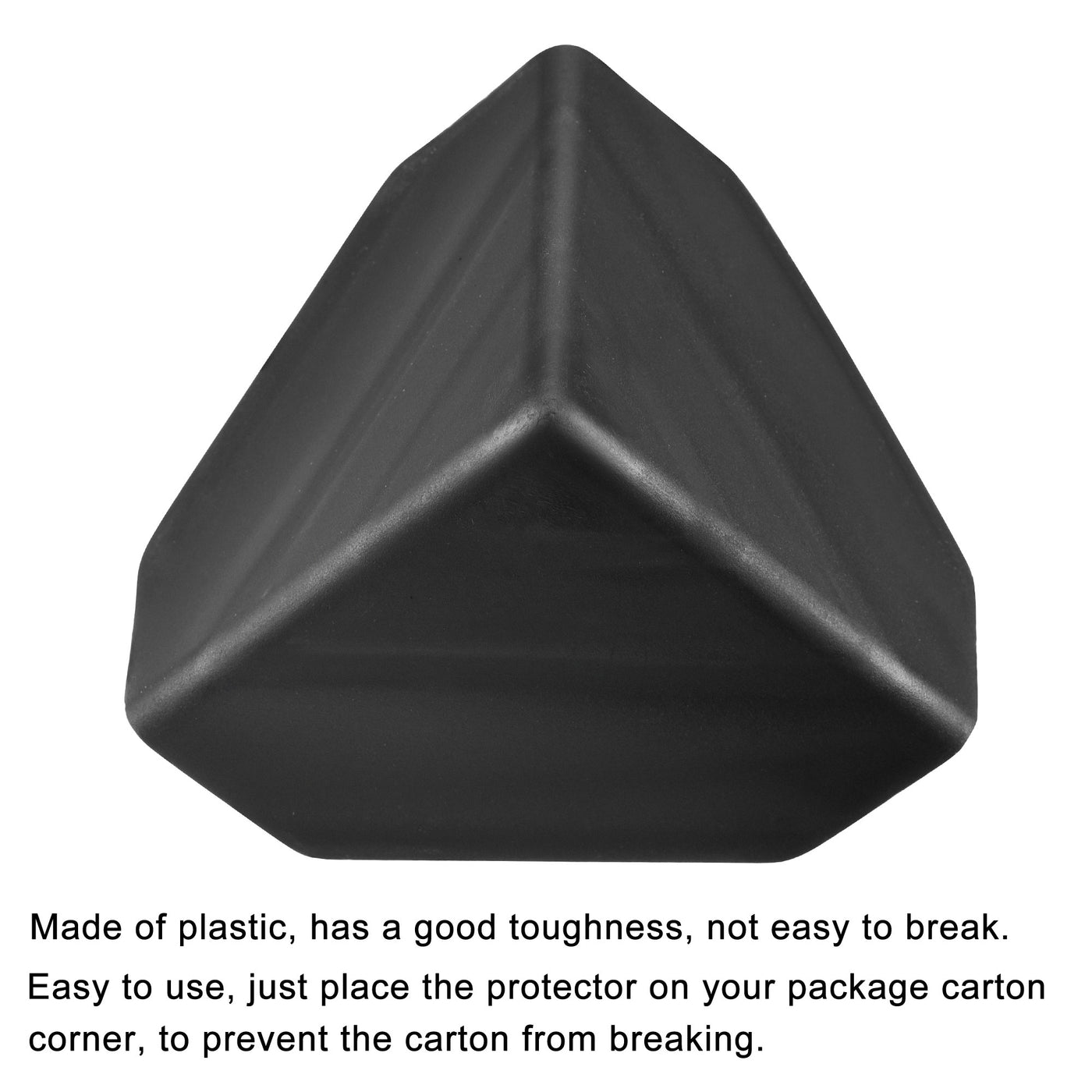 Harfington Corner Protector PP Plastic 3" x 3" x 3" for Carton Black Pack of 16