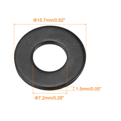 Harfington Flat Washer, Alloy Steel Black Oxide Finish