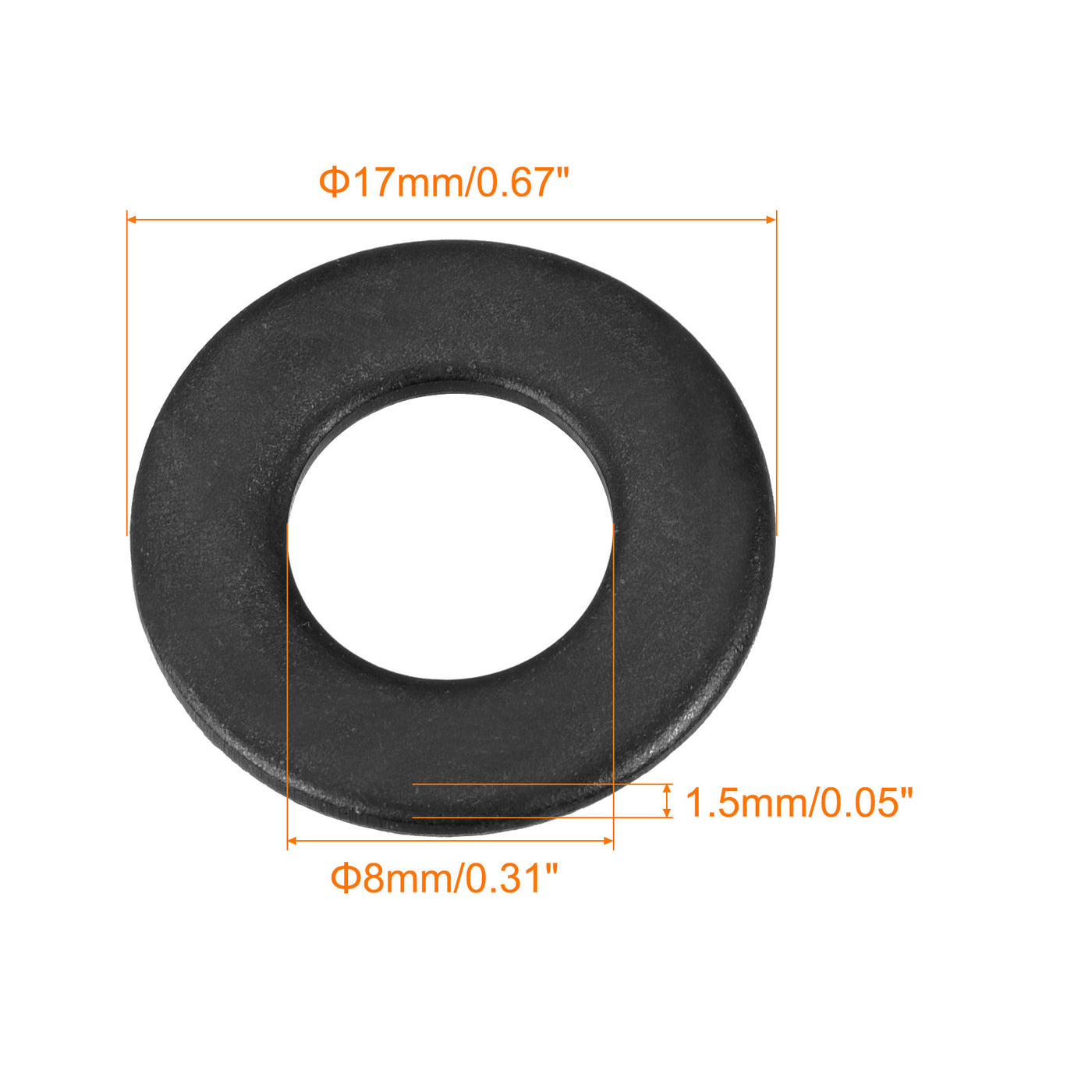 Harfington Flat Washer, Alloy Steel Black Oxide Finish