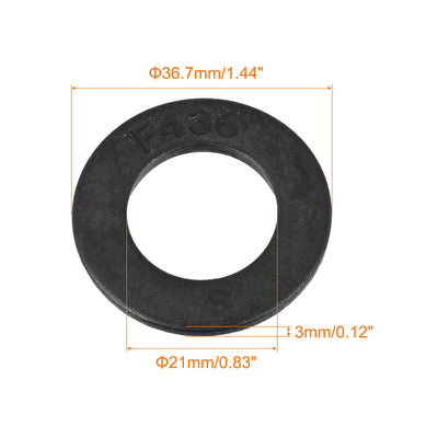 Harfington Flat Washer, Alloy Steel Black Oxide Finish Apply for Bolt