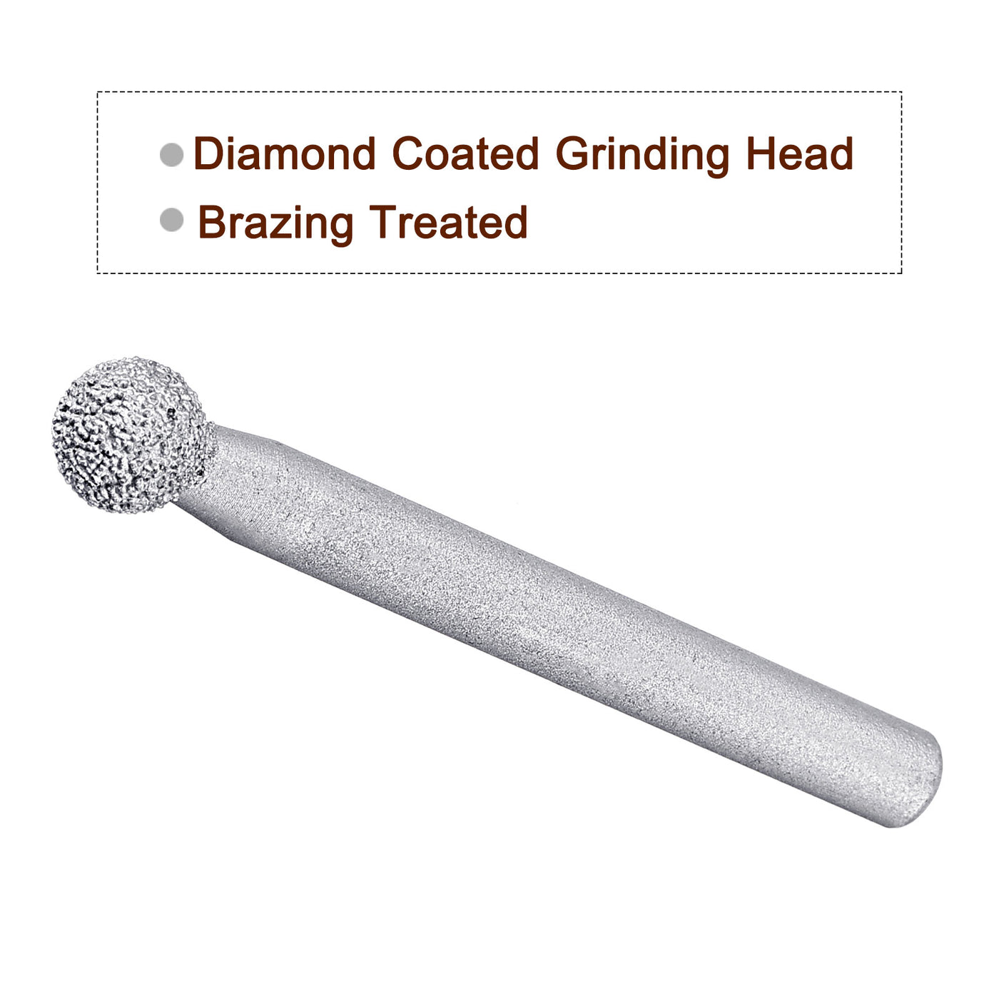 Harfington Diamond Mounted Points 60 Grit 8.5mm Sphere Head 6mm Shank Grinding Rotary Bit