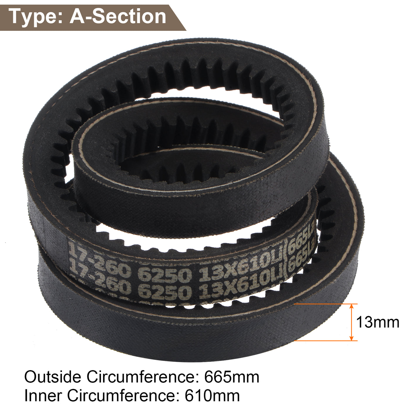 Harfington Cogged V-Belt, Rubber Wedge Belt