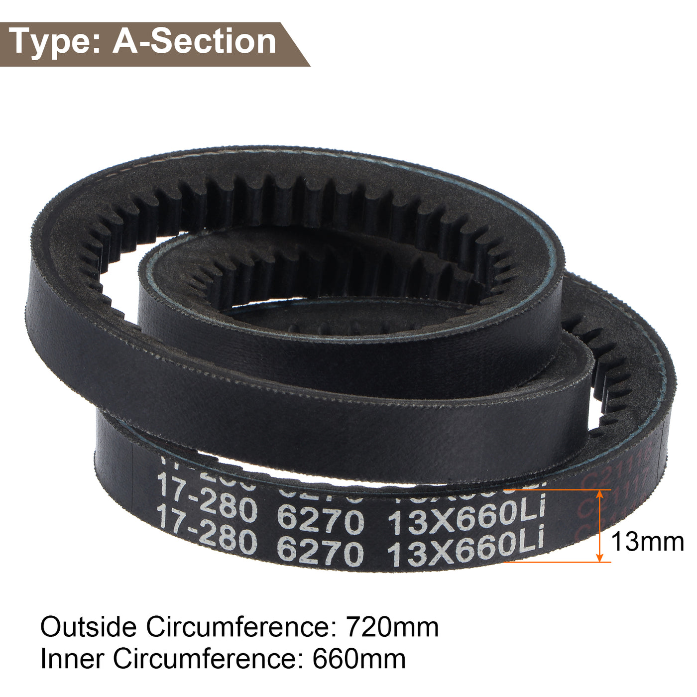 Harfington Cogged V-Belt, Rubber Wedge Belt