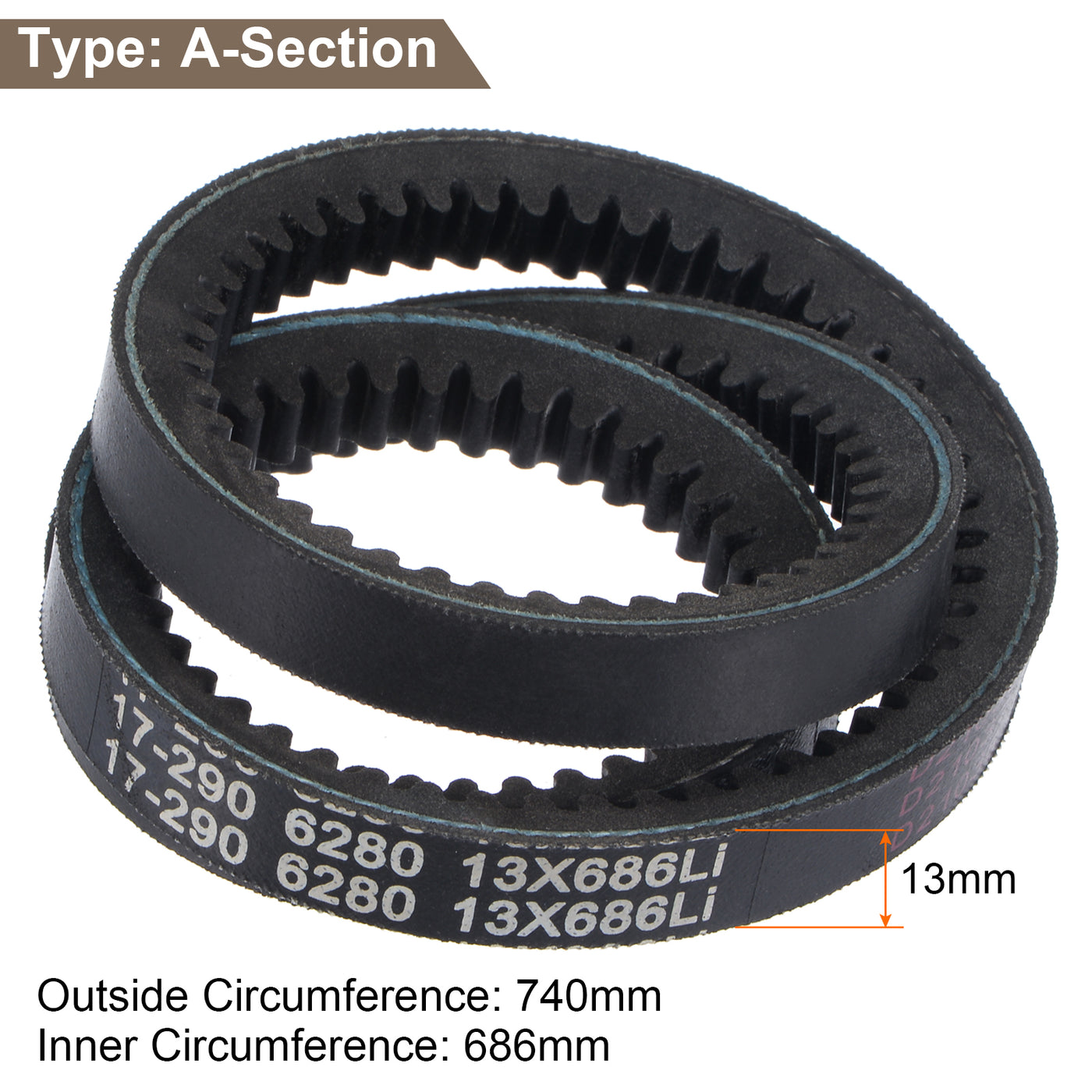 Harfington Cogged V-Belt, Rubber Wedge Belt