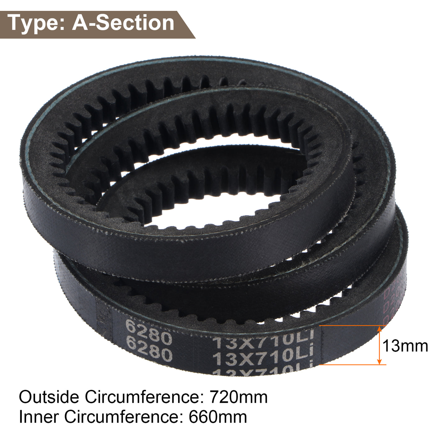 Harfington Cogged V-Belt, Rubber Wedge Belt