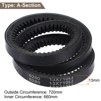 Harfington Cogged V-Belt, Rubber Wedge Belt