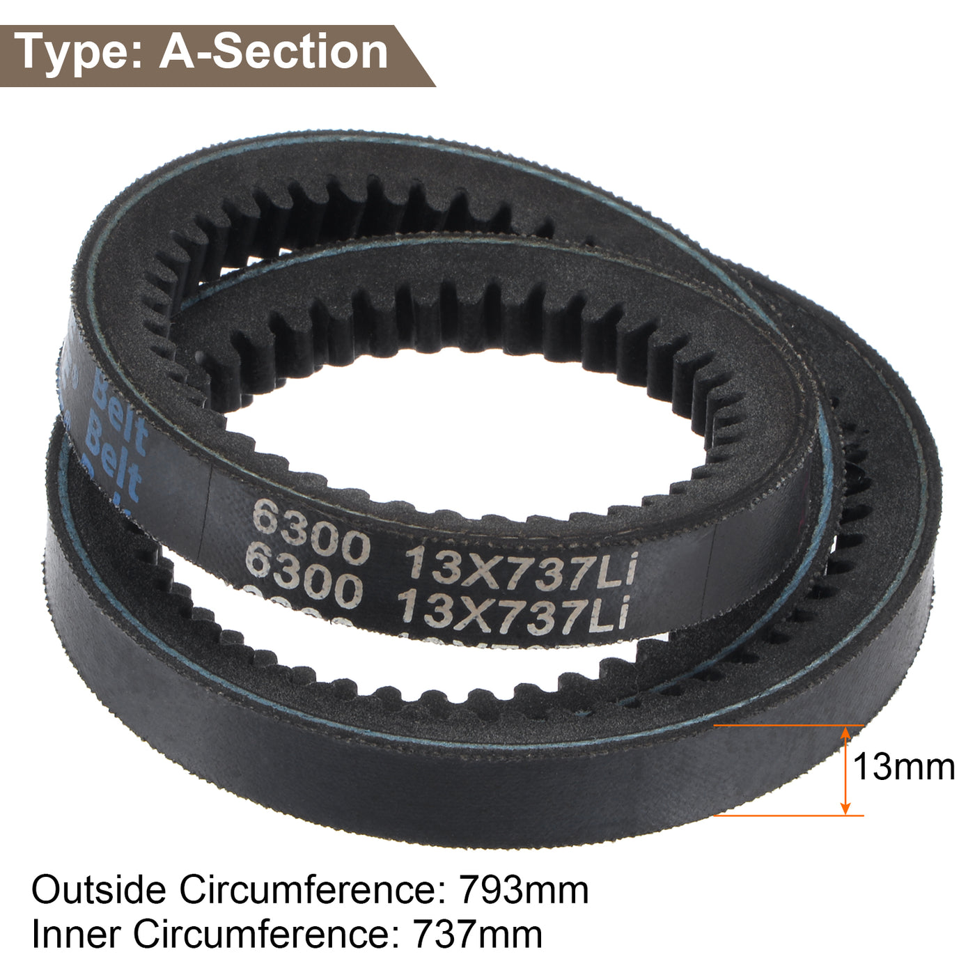 Harfington Cogged V-Belt, Rubber Wedge Belt