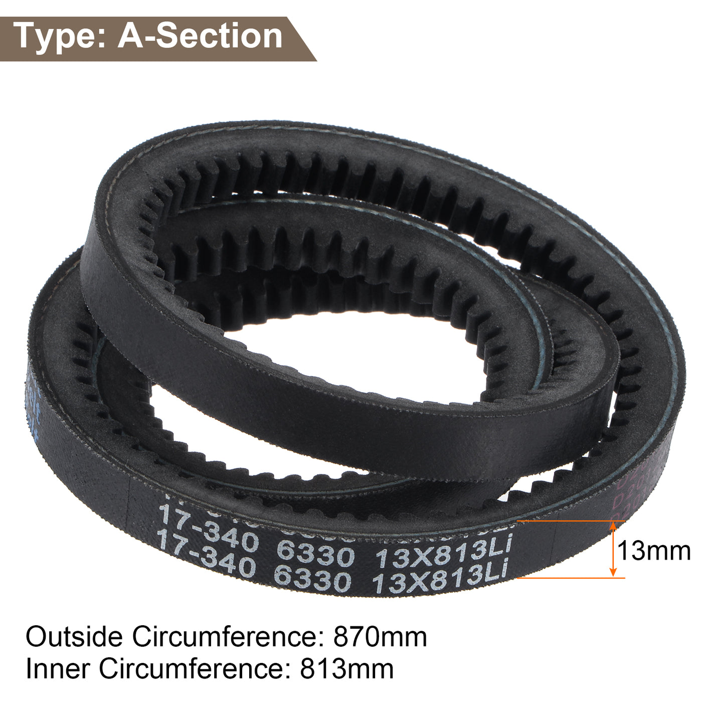 Harfington Cogged V-Belt, Rubber Wedge Belt