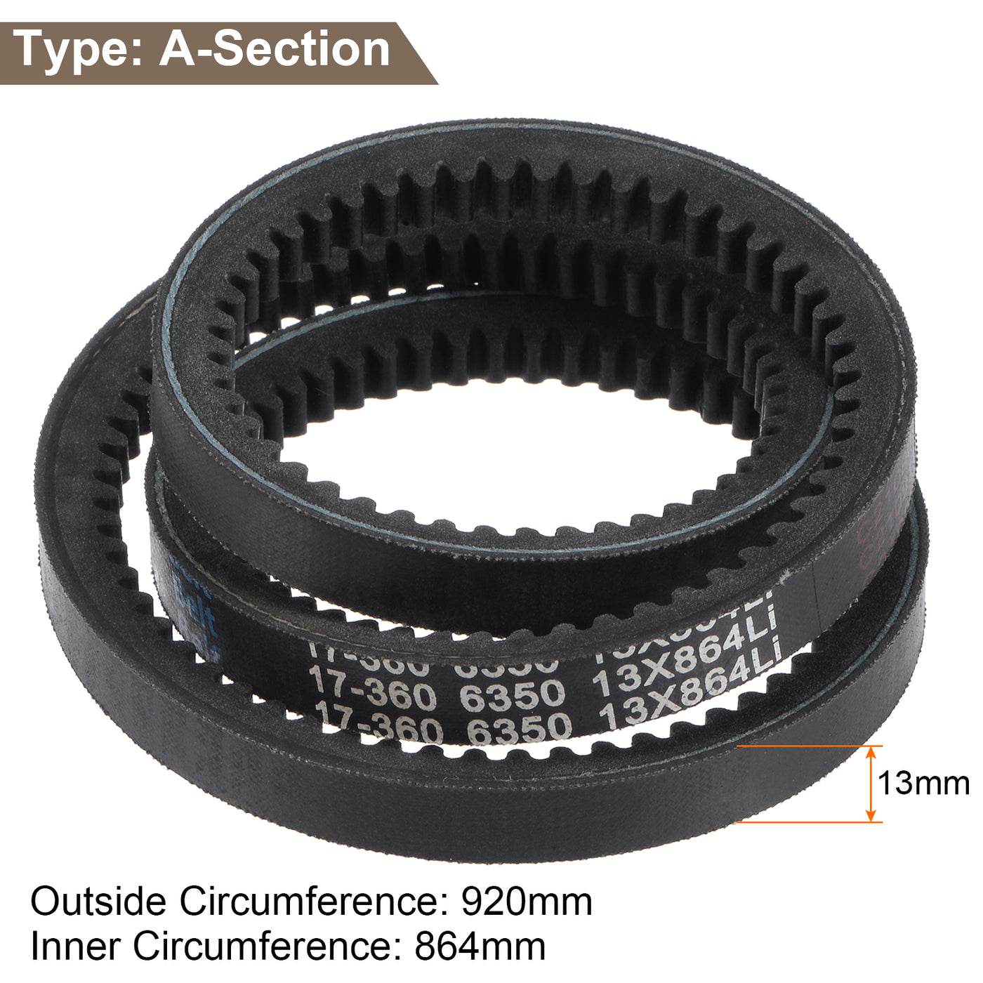 Harfington Cogged V-Belt, Rubber Wedge Belt