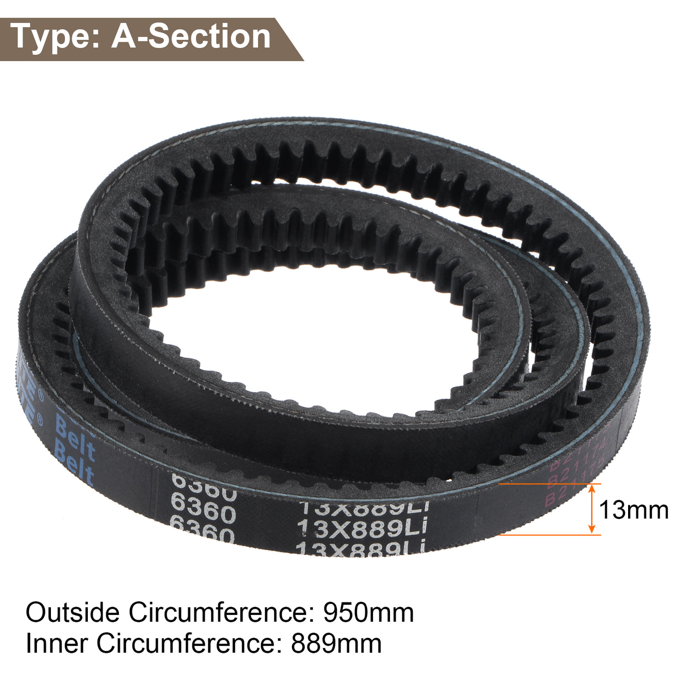 Harfington Cogged V-Belt, Rubber Wedge Belt