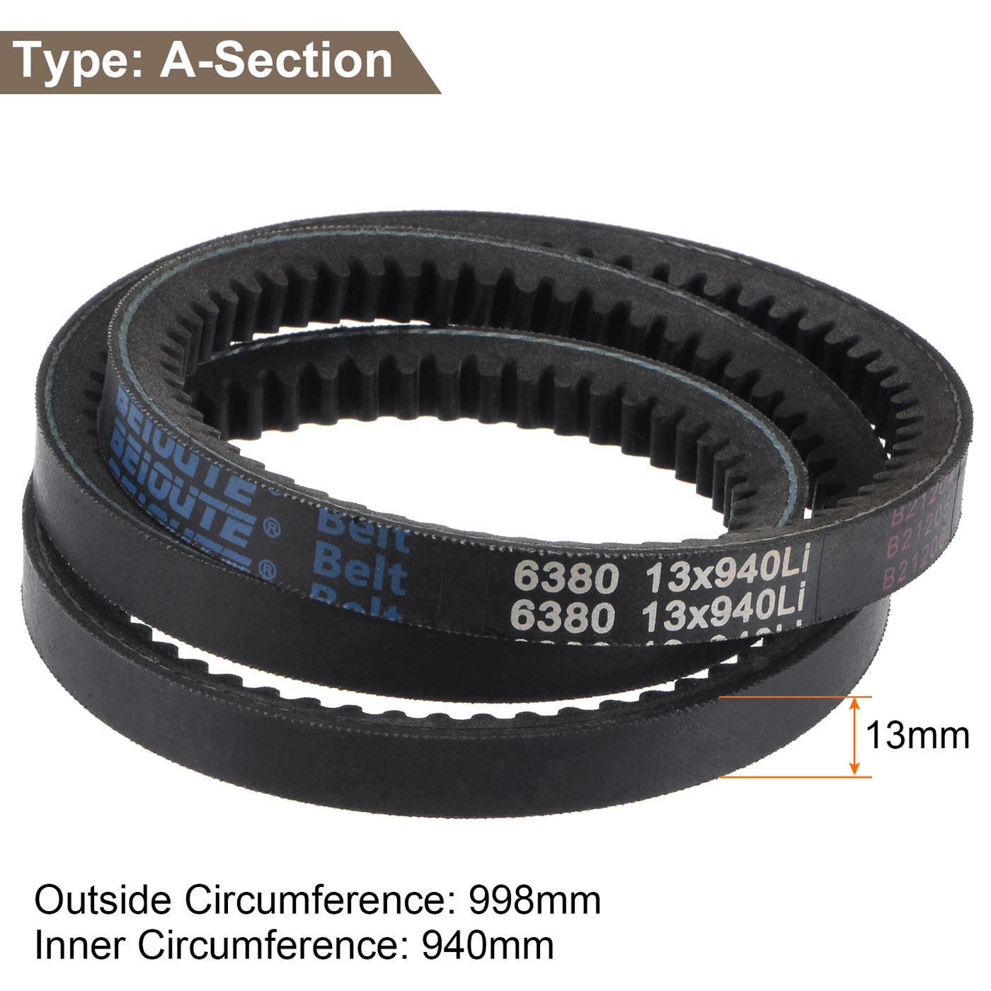 Harfington Cogged V-Belt, Rubber Wedge Belt