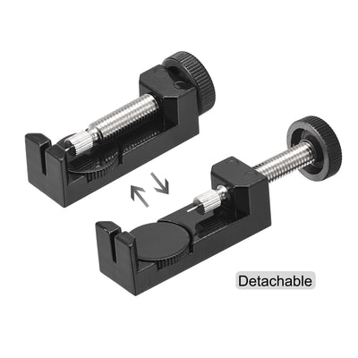 Harfington Strap Link Pin Removal Tool with 3 Pins, 35mm Adjustable Width for Re-size Watch Band, Black