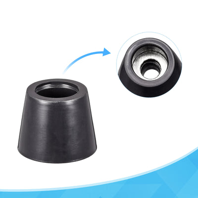 Harfington 15mm W x 11mm H Rubber Bumper Feet, Stainless Steel Screws and Washer 200pcs