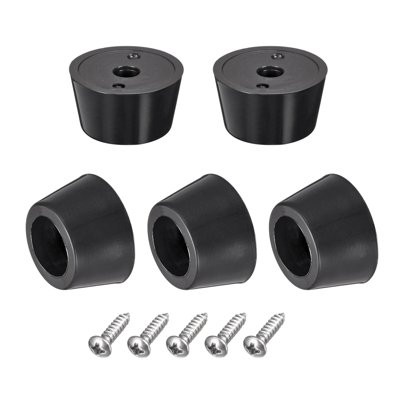 Harfington 18 mm B x 10 mm H Gummipufferfüße, Edelstahlschrauben und Unterlegscheiben, 50 Stück