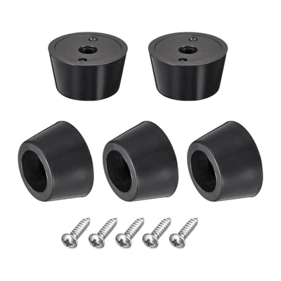 Harfington 18 mm B x 10 mm H Gummipufferfüße, Edelstahlschrauben und Unterlegscheiben, 50 Stück