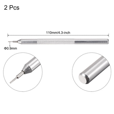Harfington Watch Band Pin Punch 0.9mm Dia Watch Straps Link Pin Remover Repair Tools 2 Pcs