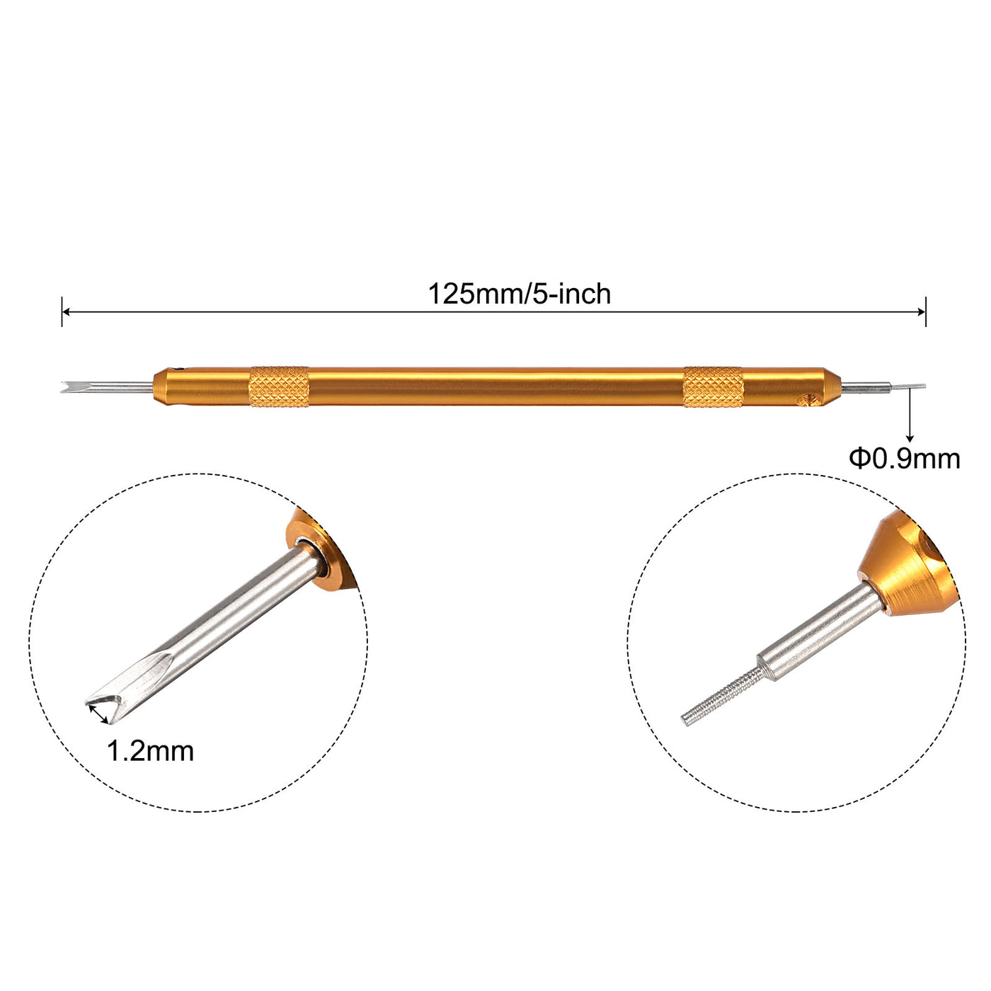 Harfington Watch Spring Bar Tool Double Use 0.9mm Pin Dia Watch Spring Link Pin Removal Tool for Watch Repair