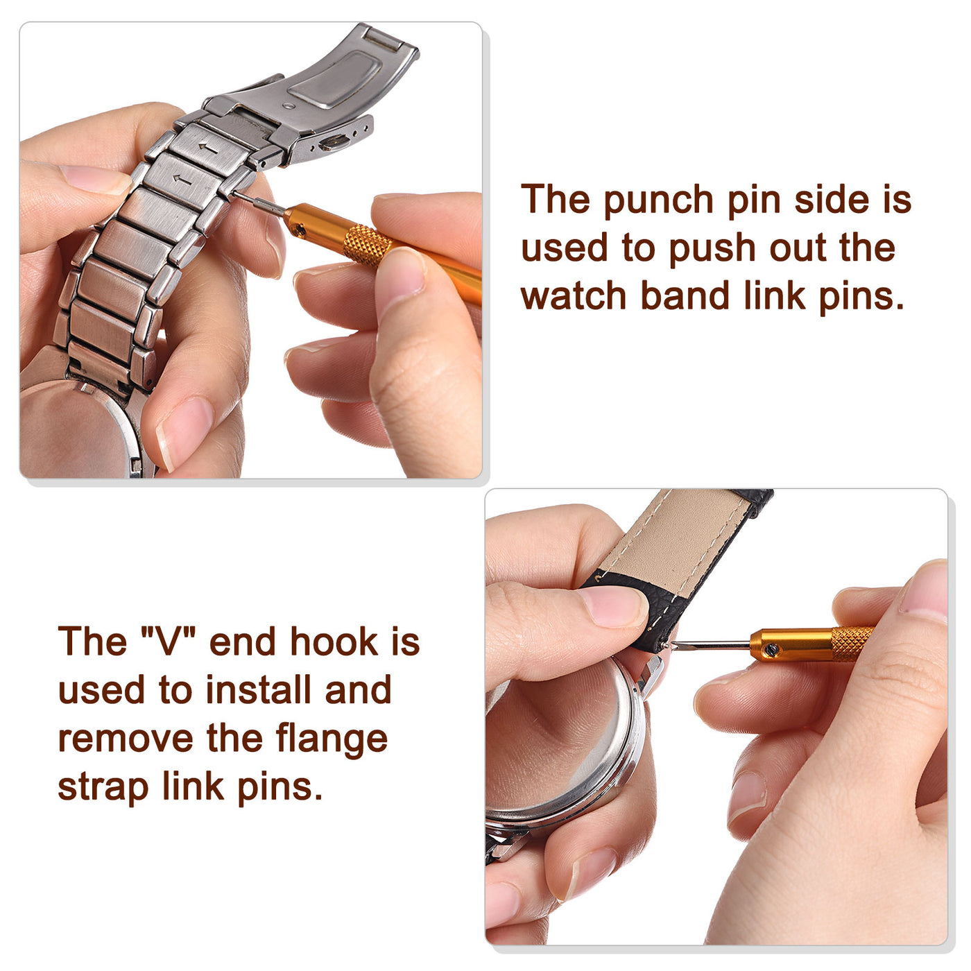 Harfington Watch Spring Bar Tool Double Use 0.9mm Pin Dia Watch Spring Link Pin Removal Tool for Watch Repair