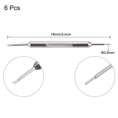 Harfington Watch Spring Bar Tool 0.8mm Pin Dia Watch Spring Link Pin Removal Tool for Watch Repair 6 Pcs