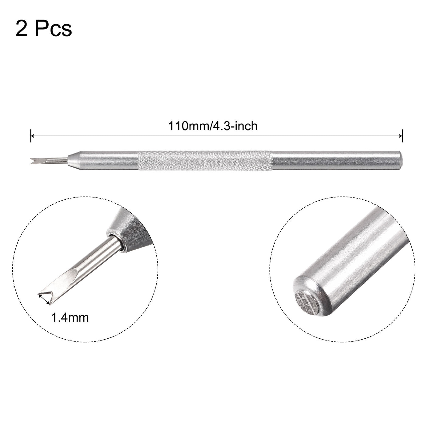 Harfington Watch Spring Bar Tool 1.0mm "V" End Watch Spring Link Pin Removal Tool for Watch Repair 2 Pcs