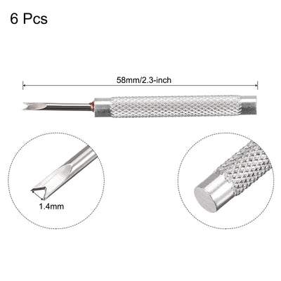 Harfington Watch Spring Bar Tool 1.4mm "V" End Watch Spring Link Pin Removal Tool for Watch Repair 6 Pcs
