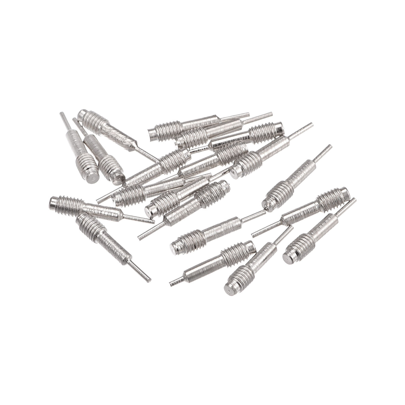 Harfington 20pcs Replace Pins for Watch Band Pin Punch Tool 0.8mm Dia Metal Link Pin Remover Punch Pins M3x0.5 Threads