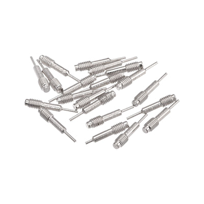 Harfington 20pcs Replace Pins for Watch Band Pin Punch Tool 0.8mm Dia Metal Link Pin Remover Punch Pins M3x0.5 Threads
