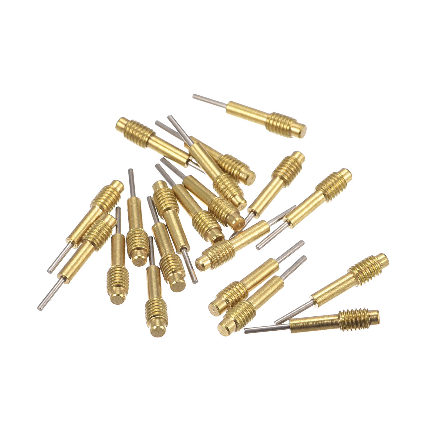 Harfington 20pcs Replace Pins for Watch Band Pin Punch Tool 0.8mm Dia Brass Link Pin Remover Punch Pins M3x0.5 Threads
