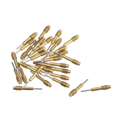 Harfington 30pcs Replace Pins for Watch Band Pin Punch Tool 0.8mm Dia Brass Link Pin Remover Punch Pins M3x0.5 Threads