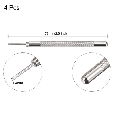 Harfington Watch Spring Bar Tool 1.4mm "V" End Watch Spring Link Pin Removal Tool for Watch Repair 4 Pcs