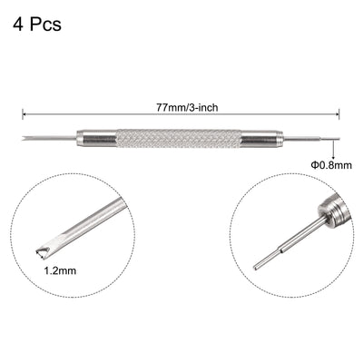 Harfington Watch Spring Bar Tool 0.8mm Pin Dia Watch Spring Link Pin Removal Tool for Watch Repair 4 Pcs