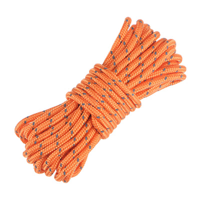 Harfington Tent Rope 3mm 13.12ft Polyester Cord Fluorescent Reflective Orange