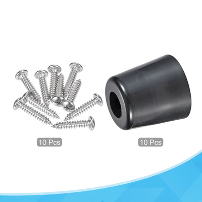 Harfington Rubber Bumper Feet,  Round Pads with Stainless Steel Washer and Screws for Appliances, Electronics