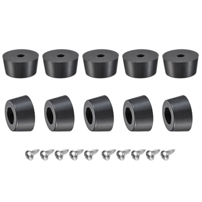 Harfington Rubber Bumper Feet,  Round Pads with Stainless Steel Washer and Screws for Appliances, Electronics